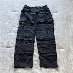 American Eagle Outfitters Women's Black Straight Leg Cargo Pants